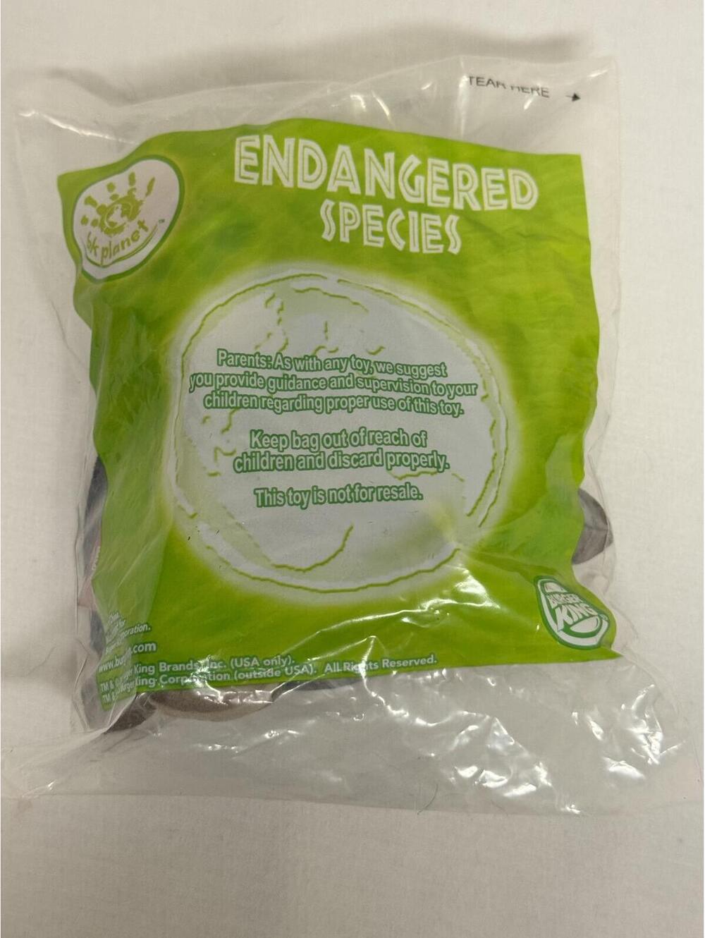 Vintage 2003 Burger King BK Planet"Endangered Species"Mountain Gorilla Plush NIP